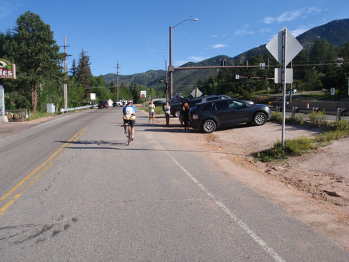 turnoff for Pikes Peak from Hwy 24.